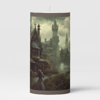 Fantasy Victorian England 3 Pillar Candle