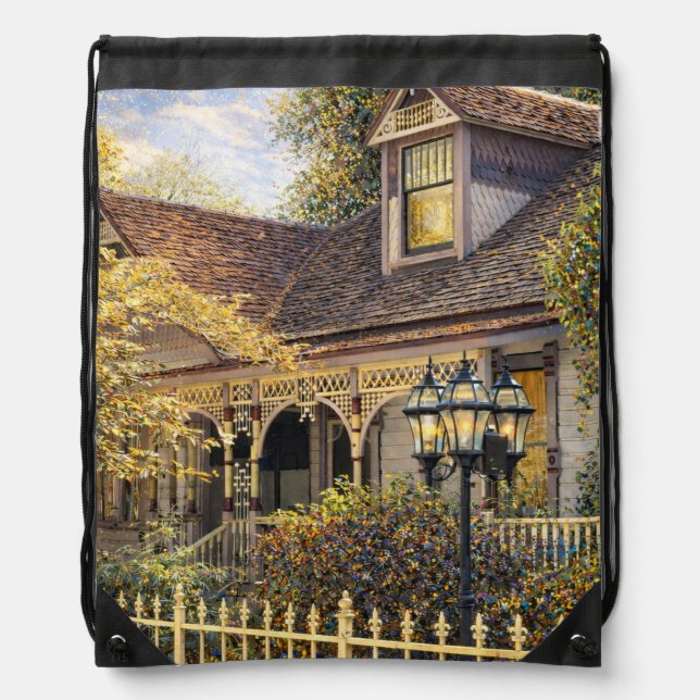 Fantasy Victorian Gingerbread I Drawstring Bag (Front)