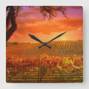 Fantasy Vineyard Clock