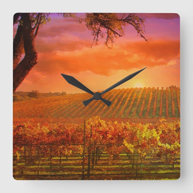 Fantasy Vineyard Clock (Front)