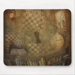 Fantasy Vintage Alice in Wonderland Office Bedroom Mouse Pad