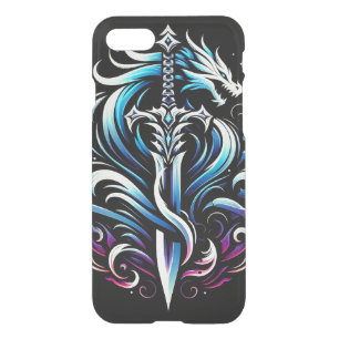 Fantasy Warrior Mystic Dragon Sword Flame iPhone SE/8/7 Case