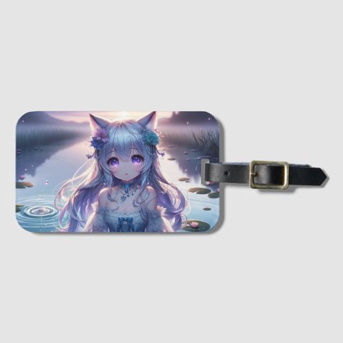 Fantasy Water Catgirl Anime Princess Luggage Tag
