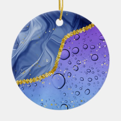 Fantasy water Droplets design  Ceramic Ornament
