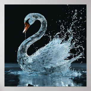 💧 Fantasy Water Swan Mystic Fluid Elegance Dream Poster