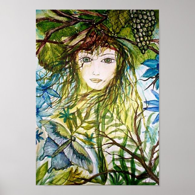 Fantasy Watercolor Rima's World Poster (Front)