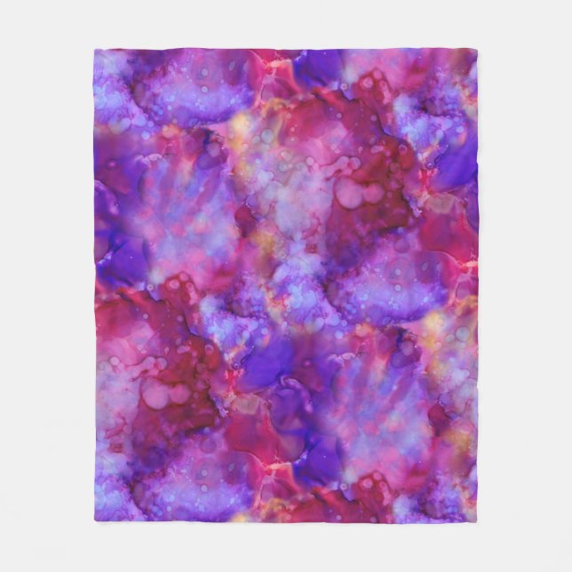 fantasy watercolors, warm tones : fleece blanket (Front)