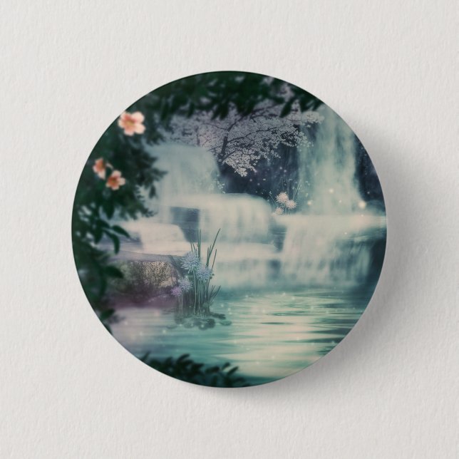 Fantasy Waterfall Cascade Button (Front)