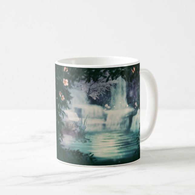 Fantasy Waterfall Cascade Coffee Mug (Front Right)