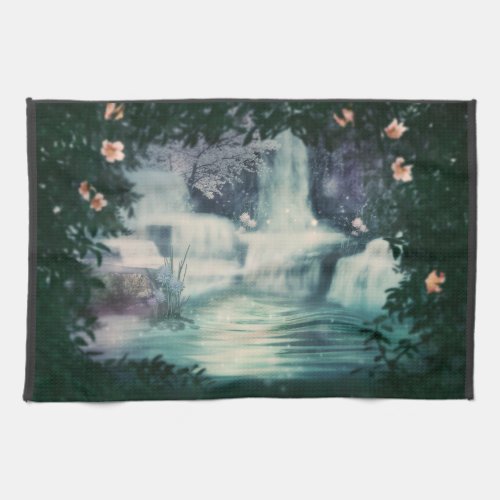 Fantasy Waterfall Cascade Kitchen Towel