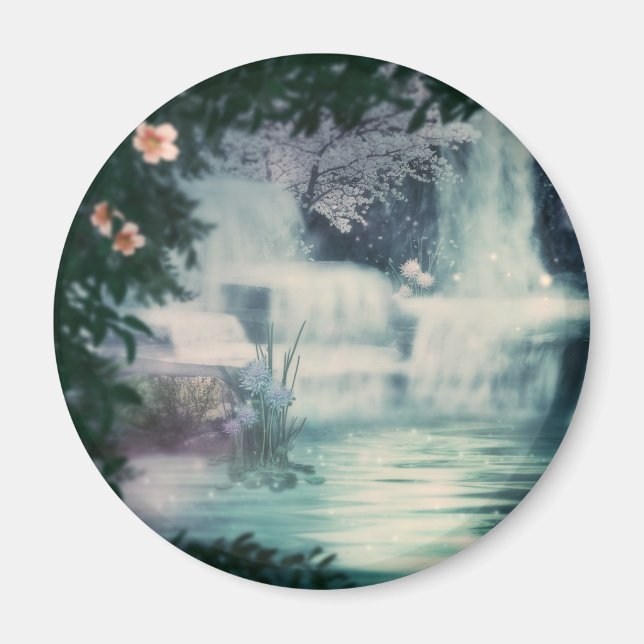 Fantasy Waterfall Cascade Magnet (Front)
