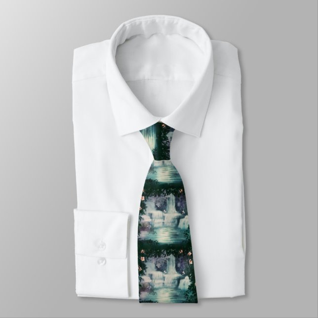 Fantasy Waterfall Cascade Neck Tie (Tied)