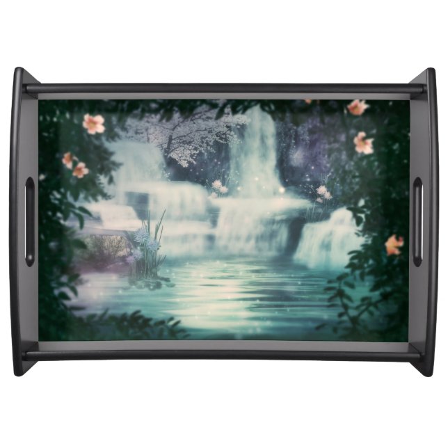 Fantasy Waterfall Cascade Serving Tray (Front)
