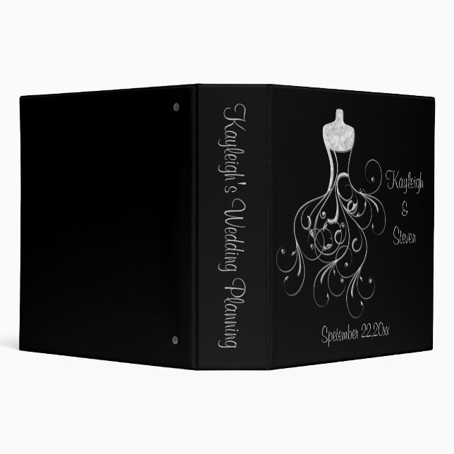 Fantasy Wedding Gown Bridal Planner 3 Ring Binder (Background)