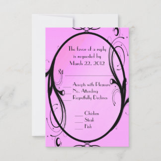 Fantasy Wedding Pink Menu Choice