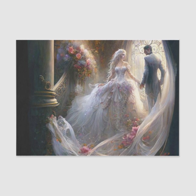 fantasy wedding tissue paper (Front)