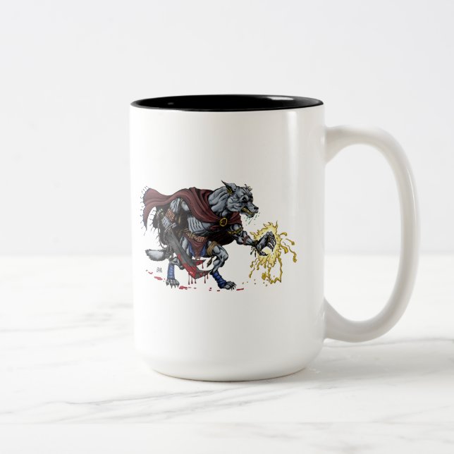 Fantasy Werewolf Fighter Mug (Right)