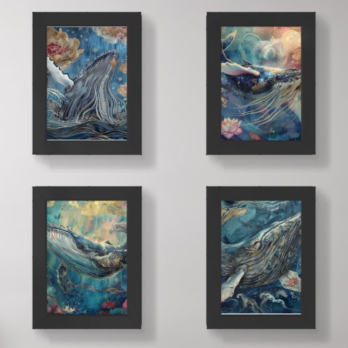 Fantasy Whale Print Set