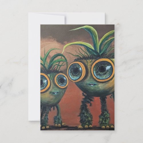 Fantasy Whimsical Surrealism Flat Thank You Card