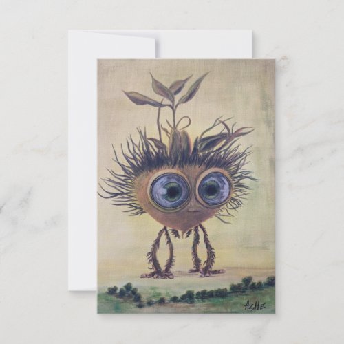 Fantasy Whimsical Surrealism Flat Thank You Card