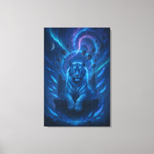 Fantasy White Tiger – Mystic Aura Series Canvas Print
