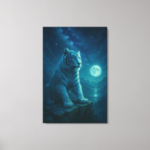 Fantasy White Tiger – Mystic Aura Series Canvas Print