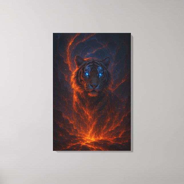 Fantasy White Tiger – Mystic Aura Series Canvas Print (Front)