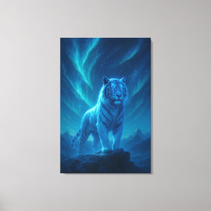 Fantasy White Tiger – Mystic Aura Series Canvas Print