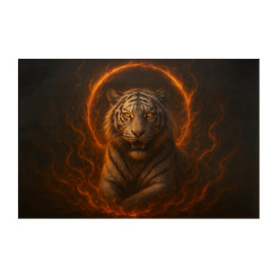 Fantasy White Tiger – Mystic Aura Series   ManJian Acrylic Print
