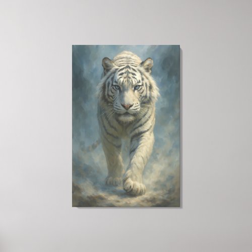 Fantasy White Tiger – Mystic Aura Series | ManJian Canvas Print