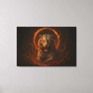 Fantasy White Tiger – Mystic Aura Series   ManJian Canvas Print
