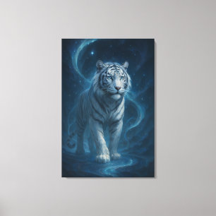 Fantasy White Tiger – Mystic Aura Series   ManJian Canvas Print