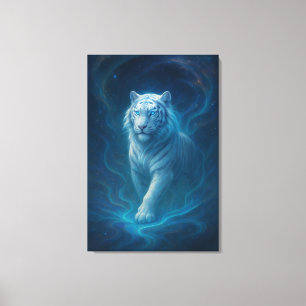 Fantasy White Tiger – Mystic Aura Series   ManJian Canvas Print