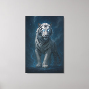 Fantasy White Tiger – Mystic Aura Series   ManJian Canvas Print