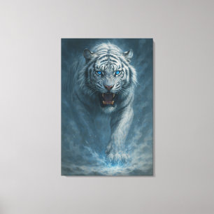 Fantasy White Tiger – Mystic Aura Series   ManJian Canvas Print