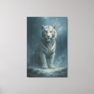 Fantasy White Tiger – Mystic Aura Series   ManJian Canvas Print