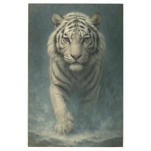 Fantasy White Tiger – Mystic Aura Series   ManJian Metal Print