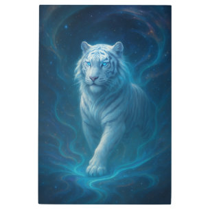 Fantasy White Tiger – Mystic Aura Series   ManJian Metal Print