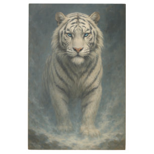 Fantasy White Tiger – Mystic Aura Series   ManJian Metal Print