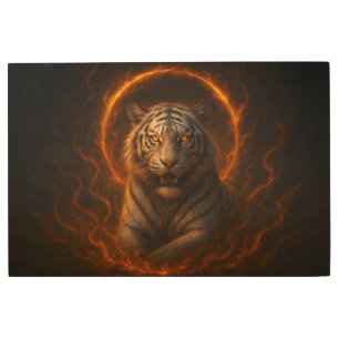 Fantasy White Tiger – Mystic Aura Series   ManJian Metal Print