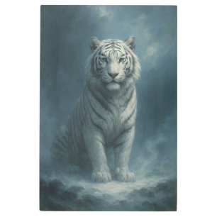 Fantasy White Tiger – Mystic Aura Series   ManJian Metal Print