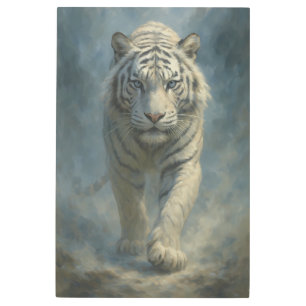 Fantasy White Tiger – Mystic Aura Series   ManJian Metal Print