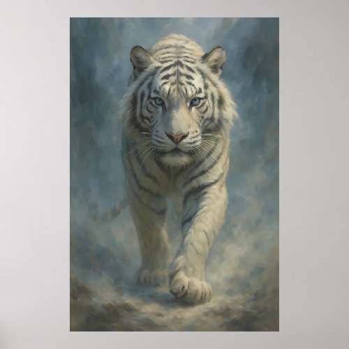Fantasy White Tiger – Mystic Aura Series | ManJian Poster