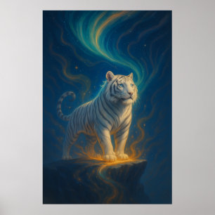 Fantasy White Tiger – Mystic Aura Series   ManJian Poster