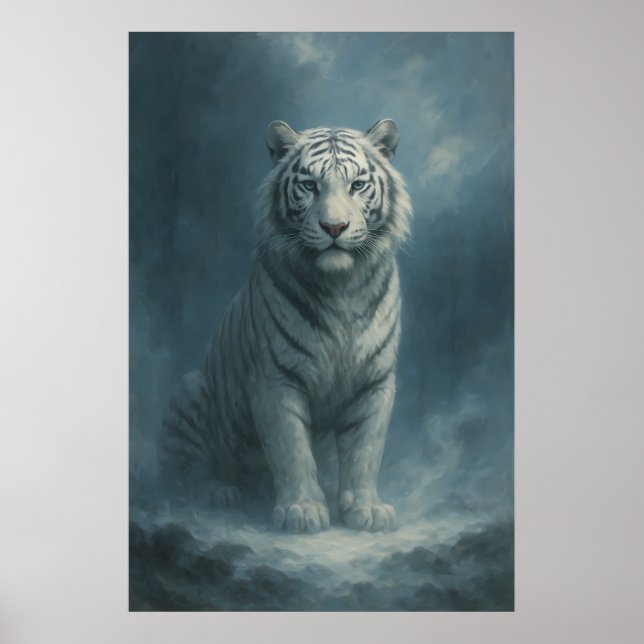 Fantasy White Tiger – Mystic Aura Series | ManJian Poster (Front)
