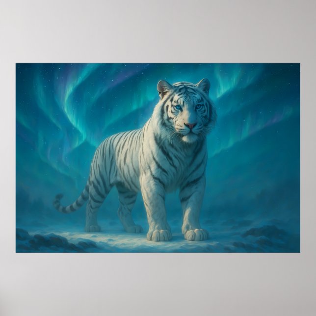 Fantasy White Tiger – Mystic Aura Series | ManJian Poster (Front)