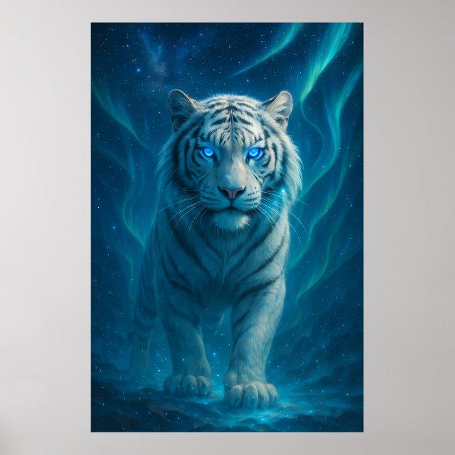 Fantasy White Tiger – Mystic Aura Series | ManJian Poster (Front)