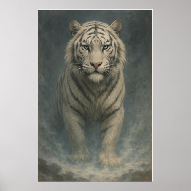 Fantasy White Tiger – Mystic Aura Series | ManJian Poster (Front)
