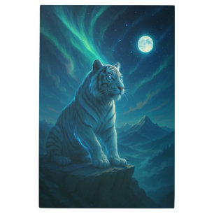 Fantasy White Tiger – Mystic Aura Series Metal Print