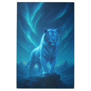 Fantasy White Tiger – Mystic Aura Series Metal Print